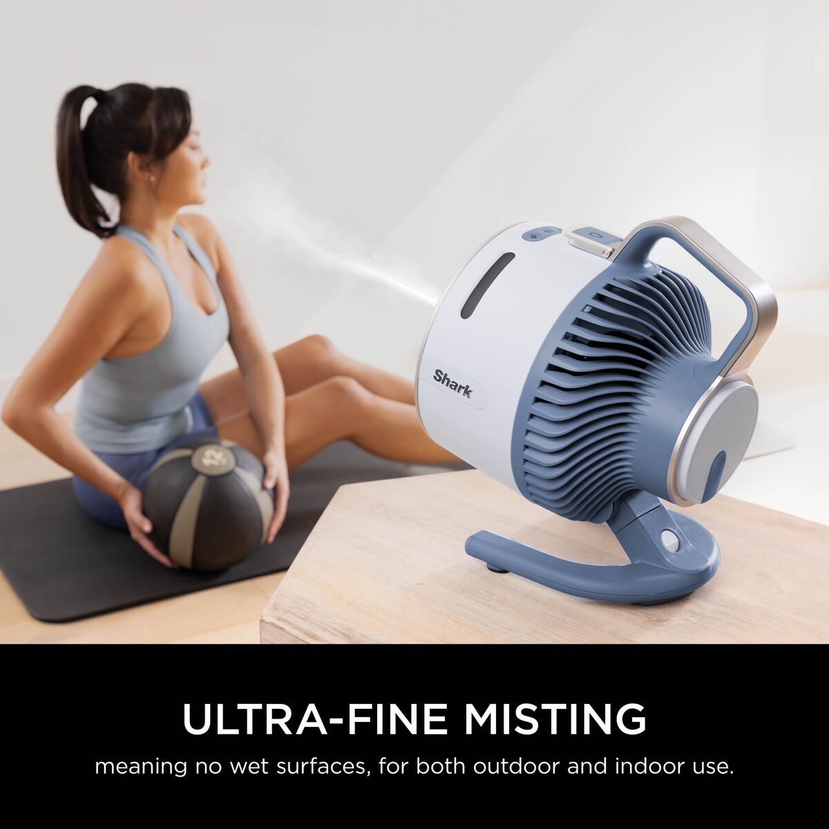 Shark FlexBreeze HydroGo Misting Fan - Glacier Blue FA050UKBL