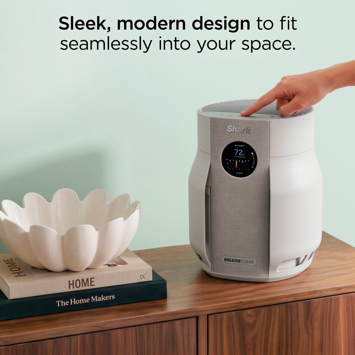 Shark BreatheClear Compact Air Purifier with NeverChange6 - Dove - HP062UK
