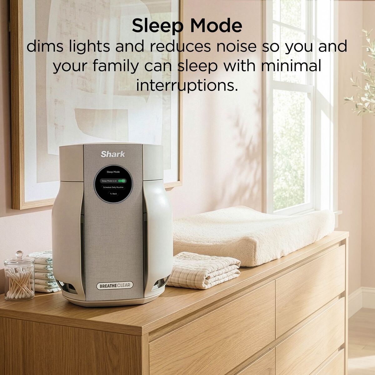 Shark BreatheClear Compact Air Purifier with NeverChange6 - Dove - HP062UK