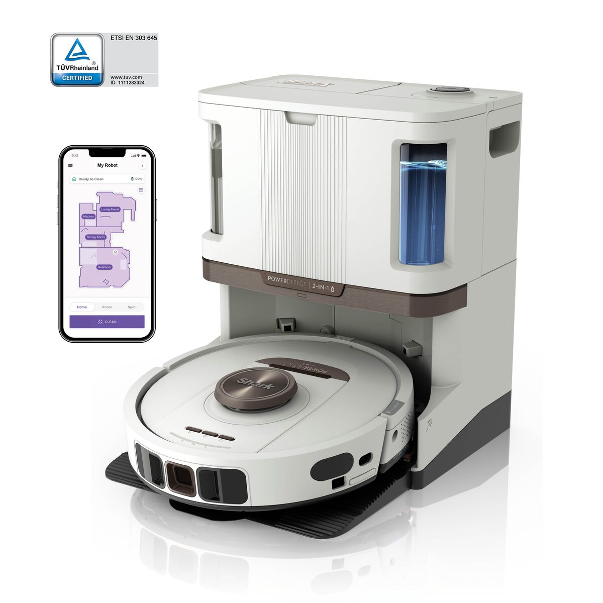 Shark PowerDetect NeverTouch Pro 2-in-1 Self-Empty, Self-Refill & Self-Clean Robot Vacuum & Mop RV2800ZEUKWH