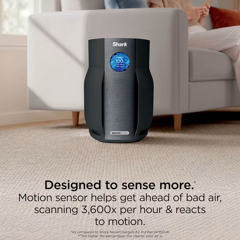 Shark BreatheClear with NeverChange6 Air Purifier - Charcoal HP162UKBK