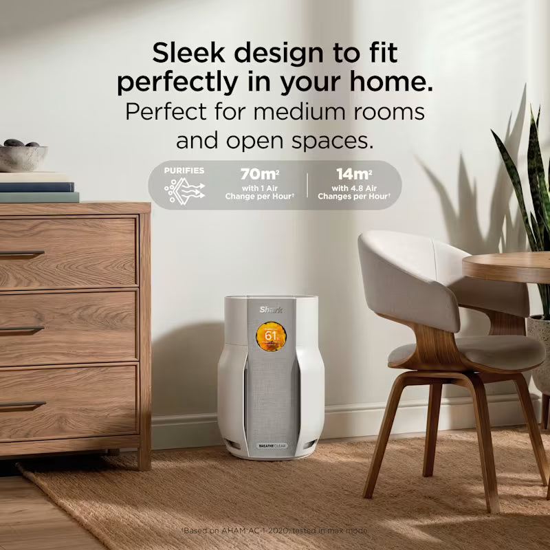 Shark BreatheClear with NeverChange6 Air Purifier - Dove HP162UK