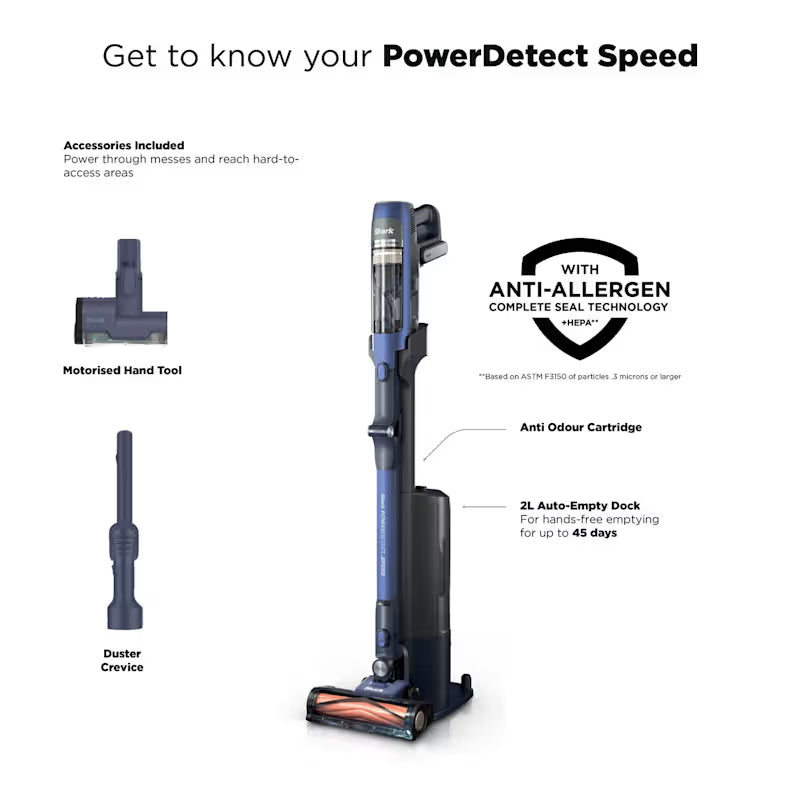 Shark PowerDetect Speed Clean and Empty Pet Pro Cordless Vacuum – Ultramarine IA3241UKT