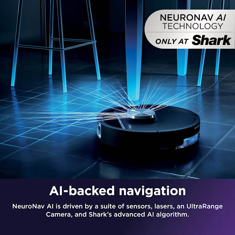 Shark PowerDetect UV Reveal 2-in-1 Vac & Mop Robot Vacuum – Black RV3000XEUK