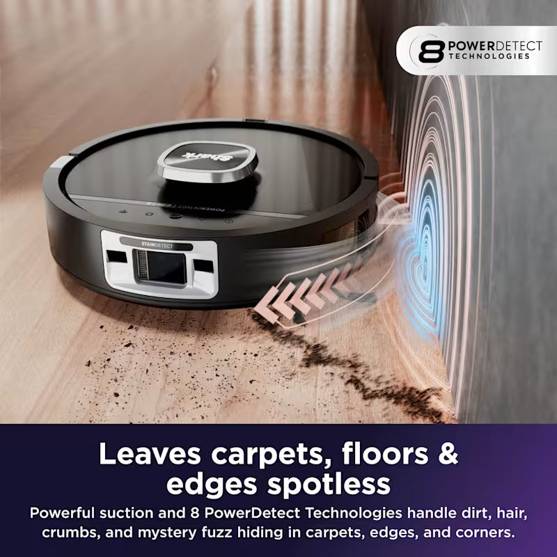 Shark PowerDetect UV Reveal 2-in-1 Vac & Mop Robot Vacuum – Black RV3000XEUK