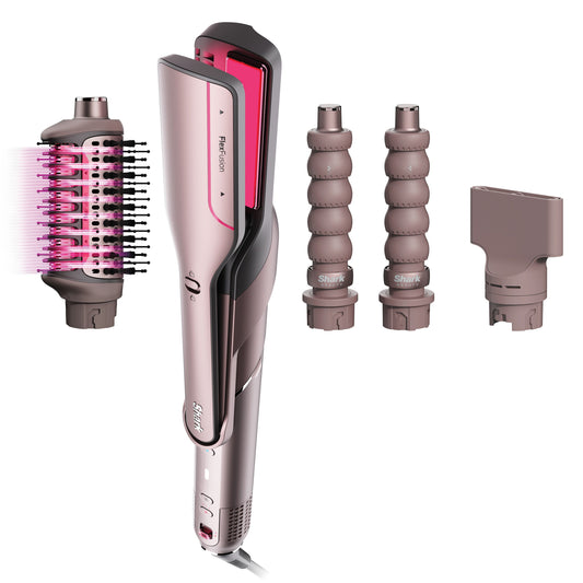 Shark FlexFusion Straight 4-in-1 Air and Ceramic Styling Drying and Straightening System Cosmic Blush | HD641SUK