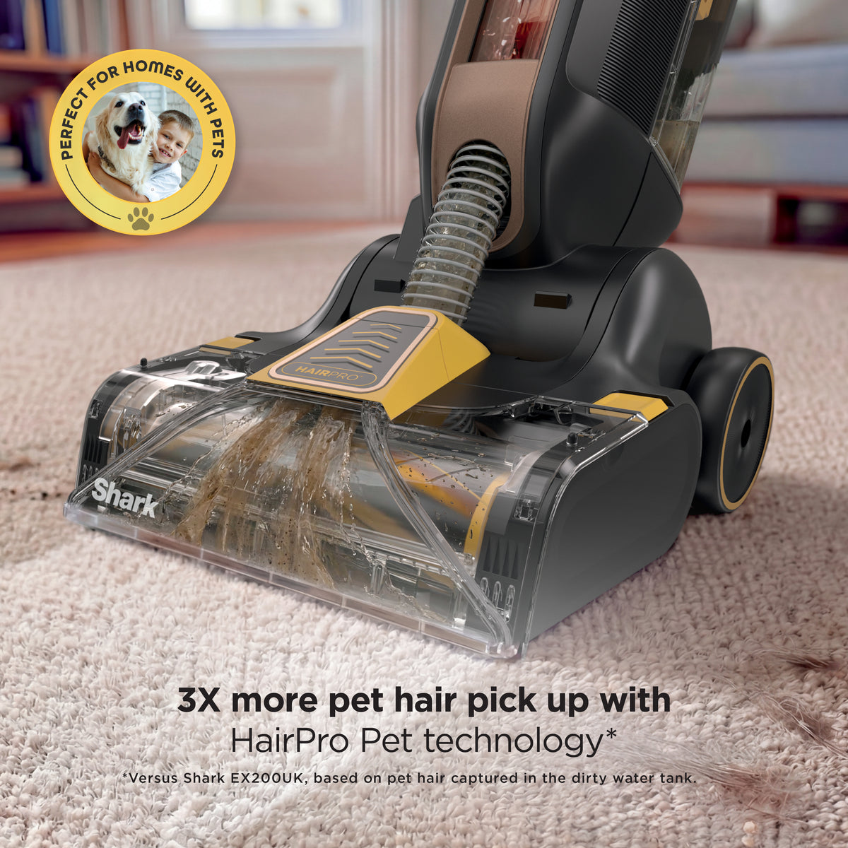 Shark CarpetForce HairPro Upright Carpet Cleaner EX550UKT