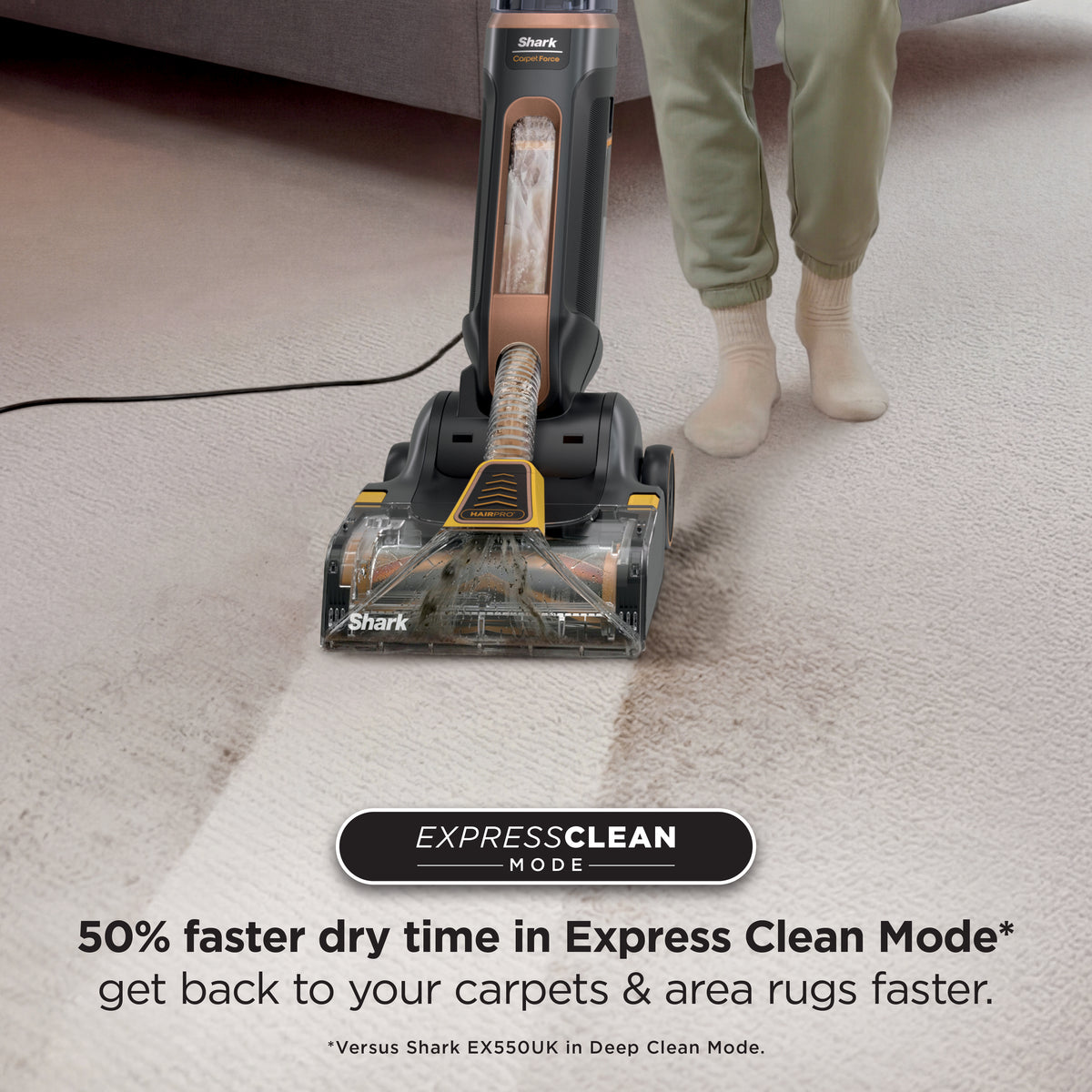 Shark CarpetForce HairPro Upright Carpet Cleaner EX550UKT