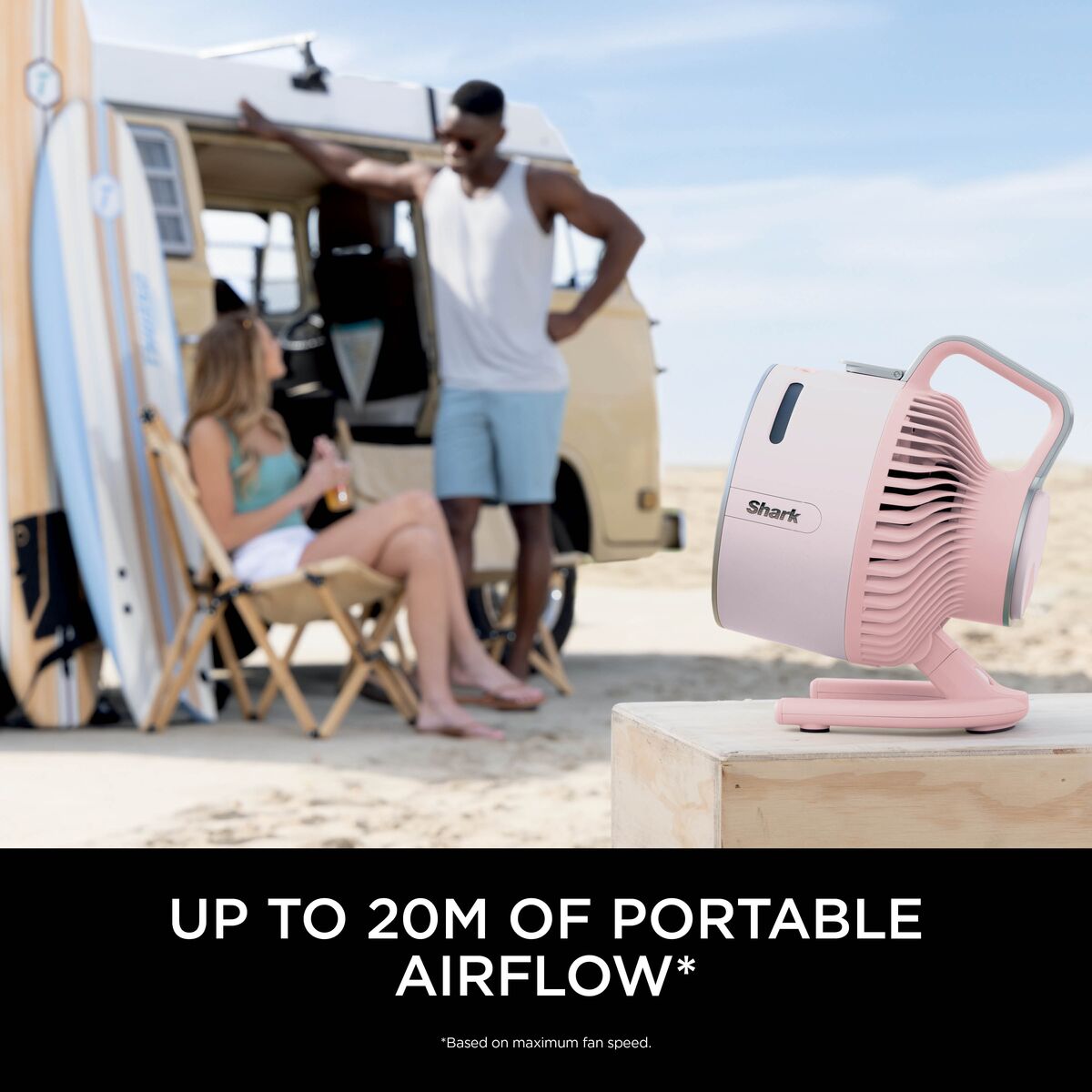 Shark FlexBreeze HydroGo Misting Fan - Ballet Pink FA050UKPK