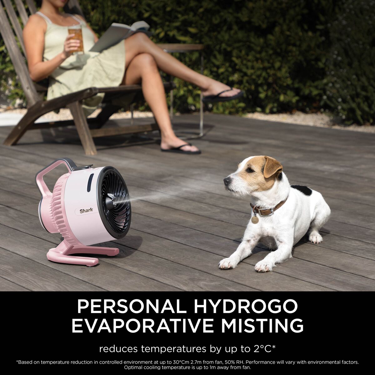 Shark FlexBreeze HydroGo Misting Fan - Ballet Pink FA050UKPK