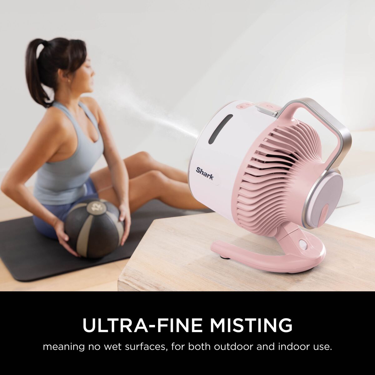 Shark FlexBreeze HydroGo Misting Fan - Ballet Pink FA050UKPK