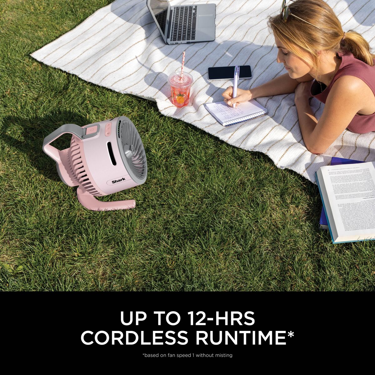Shark FlexBreeze HydroGo Misting Fan - Ballet Pink FA050UKPK