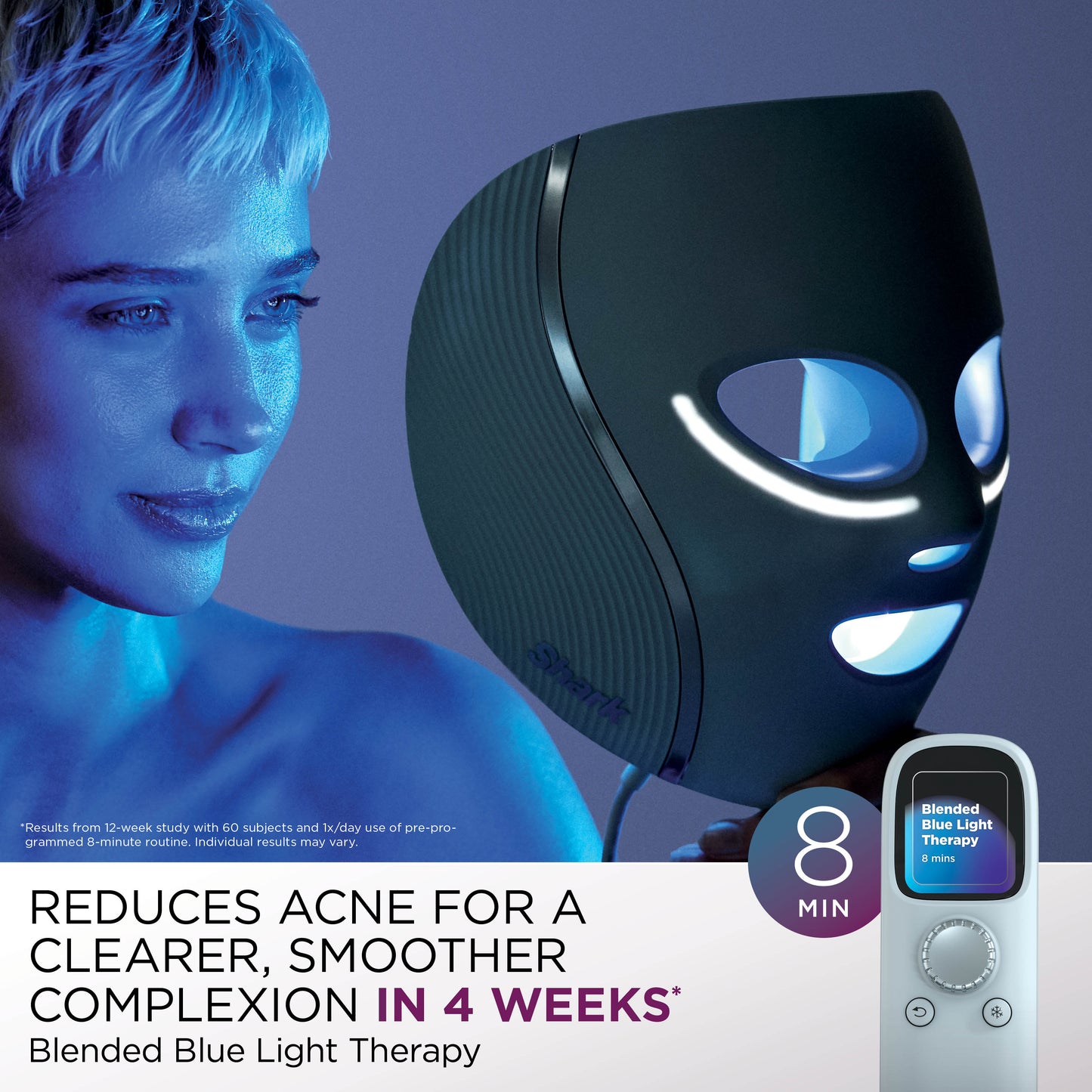 Shark CryoGlow Under-Eye Cooling + LED Mask - Lilac Chill - FW312IEPL