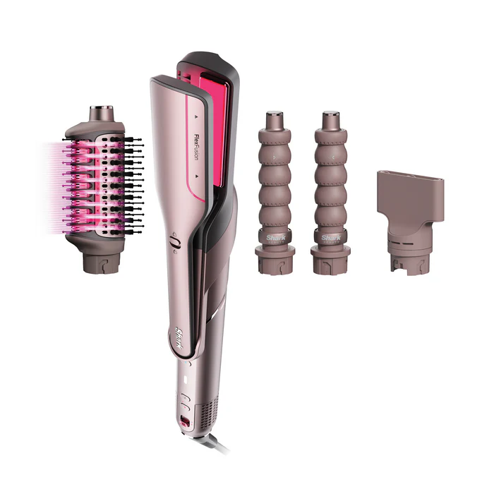 Shark FlexFusion Straight 4-in-1 Air and Ceramic Styling Drying and Straightening System Cosmic Blush | HD641SUK