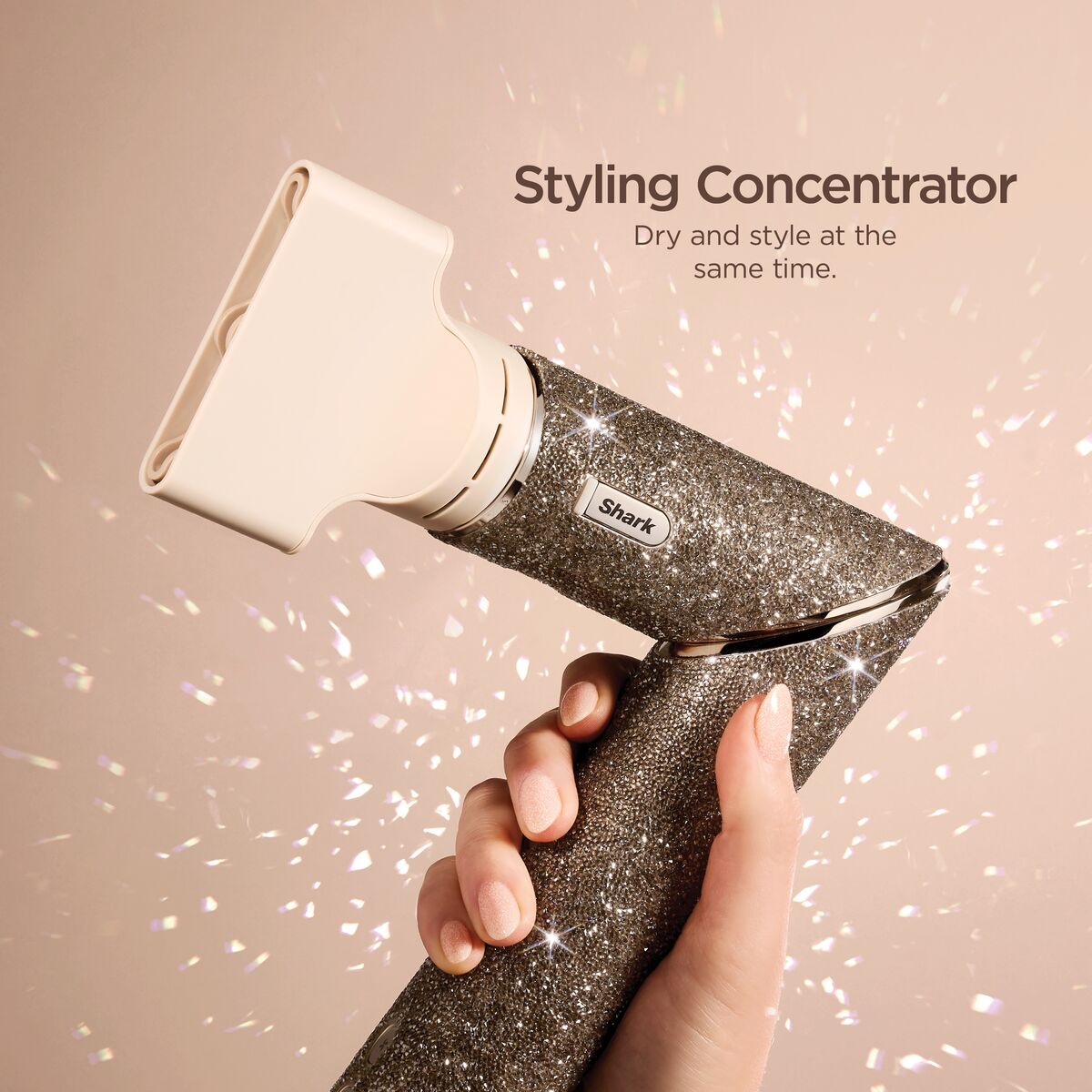 Shark FlexStyle Sparkle – Gold Diamond Limited Edition 5-in-1 Air Styler & Hair Dryer Gift Set HD446JSUK