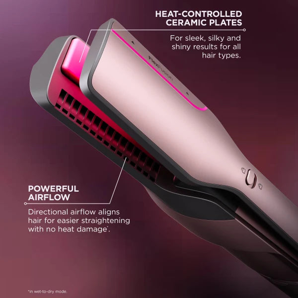 Shark FlexFusion Straight 5-in-1 Air Styler & Dryer & Ceramic Straightener with Case [HD652SUK]