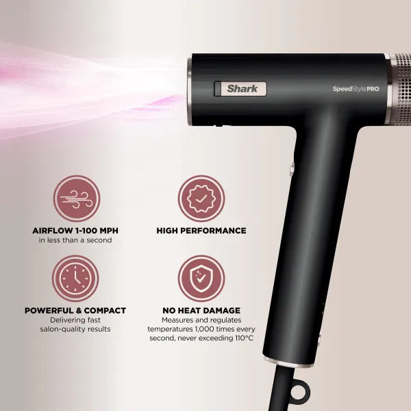 Shark SpeedStyle Pro 3-in-1 High-Velocity Hair Dryer System for Straight & Wavy Hair HD731UK