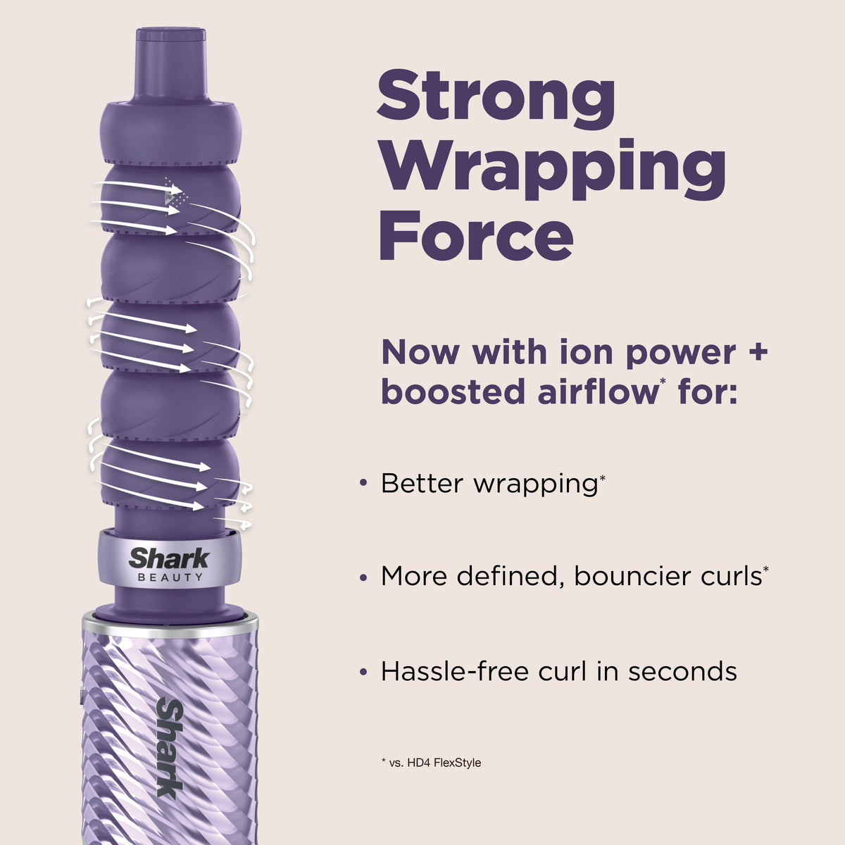 Shark FlexStyle IonCurl Air Styler & Hair Dryer, 4-in-1 - Lilac HD840UKPU