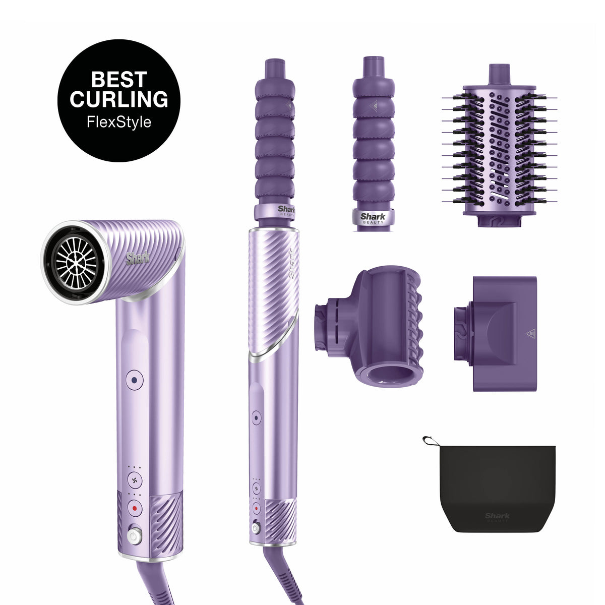 Shark FlexStyle IonCurl Air Styler & Hair Dryer, 4-in-1 - Lilac HD840UKPU