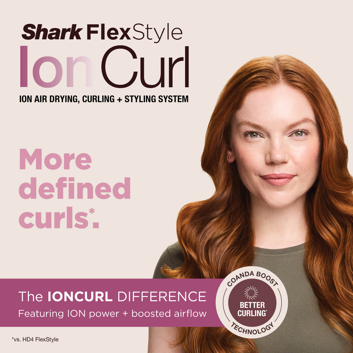 Shark FlexStyle IonCurl Hair Styler and Dryer - Pink HD850UKPK