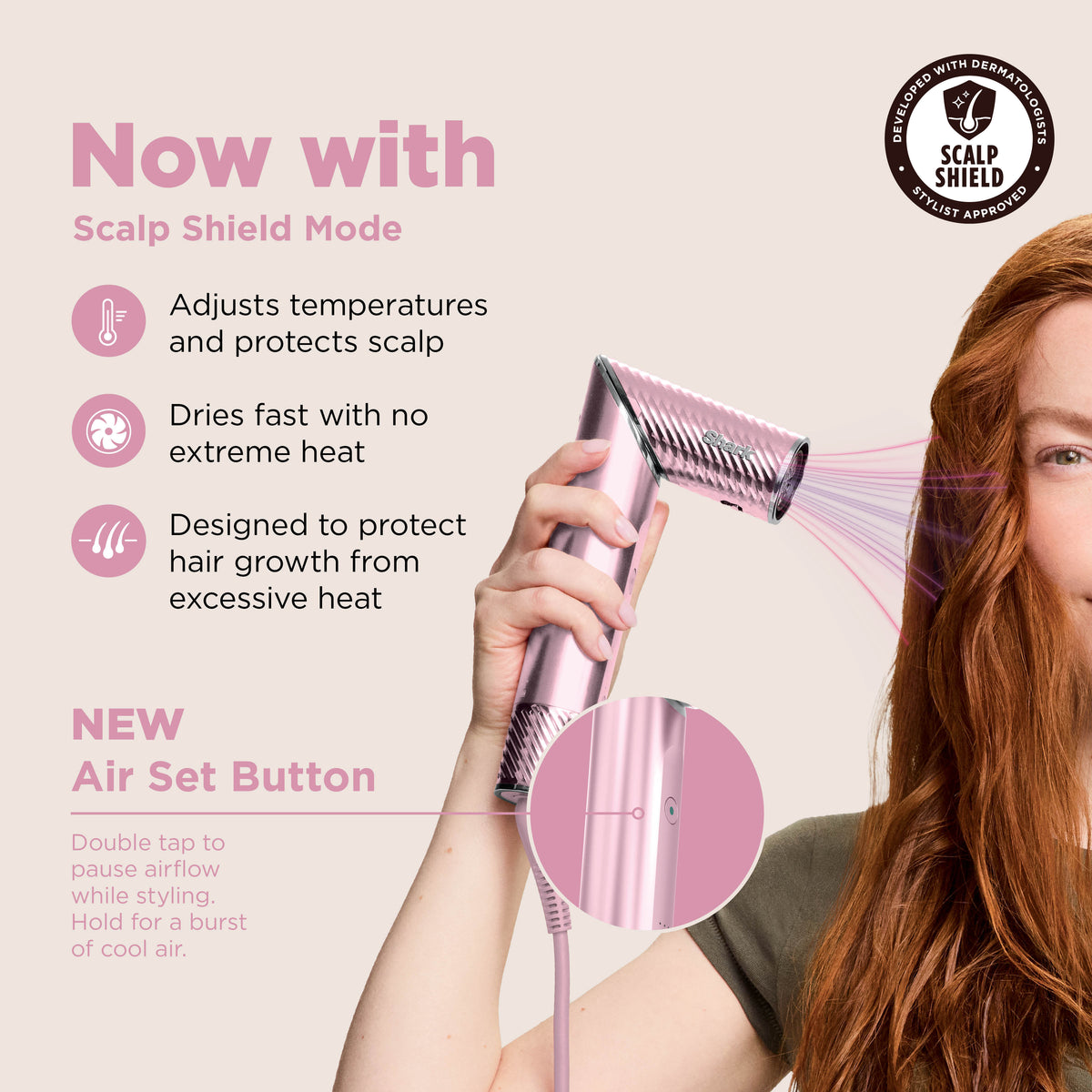 Shark FlexStyle IonCurl Hair Styler and Dryer - Pink HD850UKPK