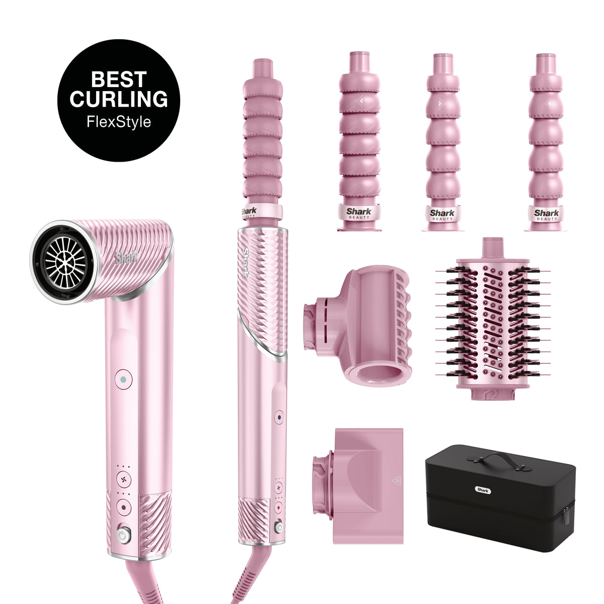 Shark FlexStyle IonCurl Hair Styler and Dryer - Pink HD850UKPK