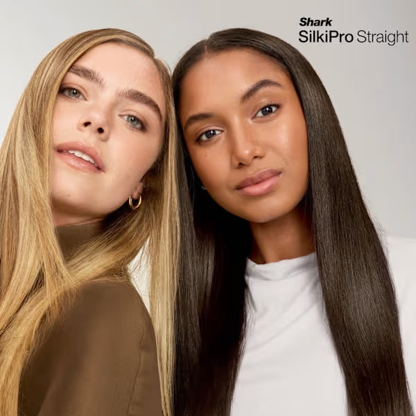 Shark SilkiPro Straight Hair Straightener + Dryer in One Tool with Heat-Resistant Storage Case - Rose Petal HT401UKPK