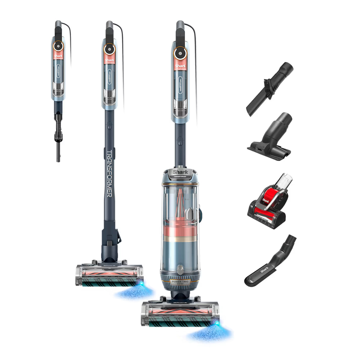 Shark PowerDetect Transformer PowerTrio System Upright Vacuum with Detect and Reveal – Chimera Blue LX5000UKT
