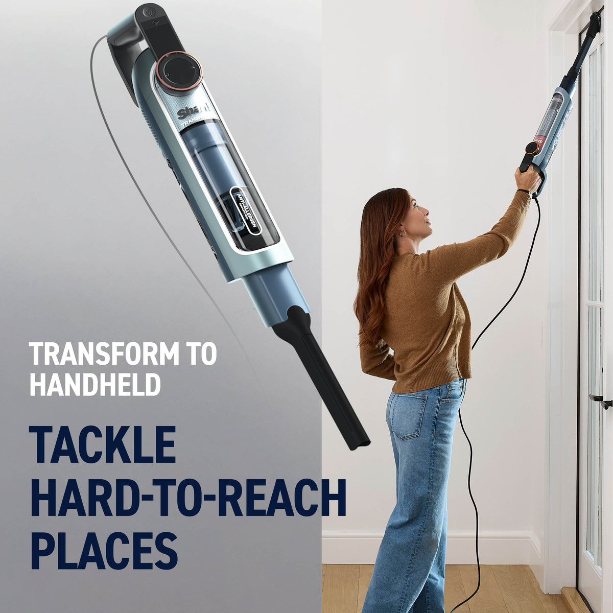 Shark PowerDetect Transformer PowerTrio System Upright Vacuum with Detect and Reveal – Chimera Blue LX5000UKT