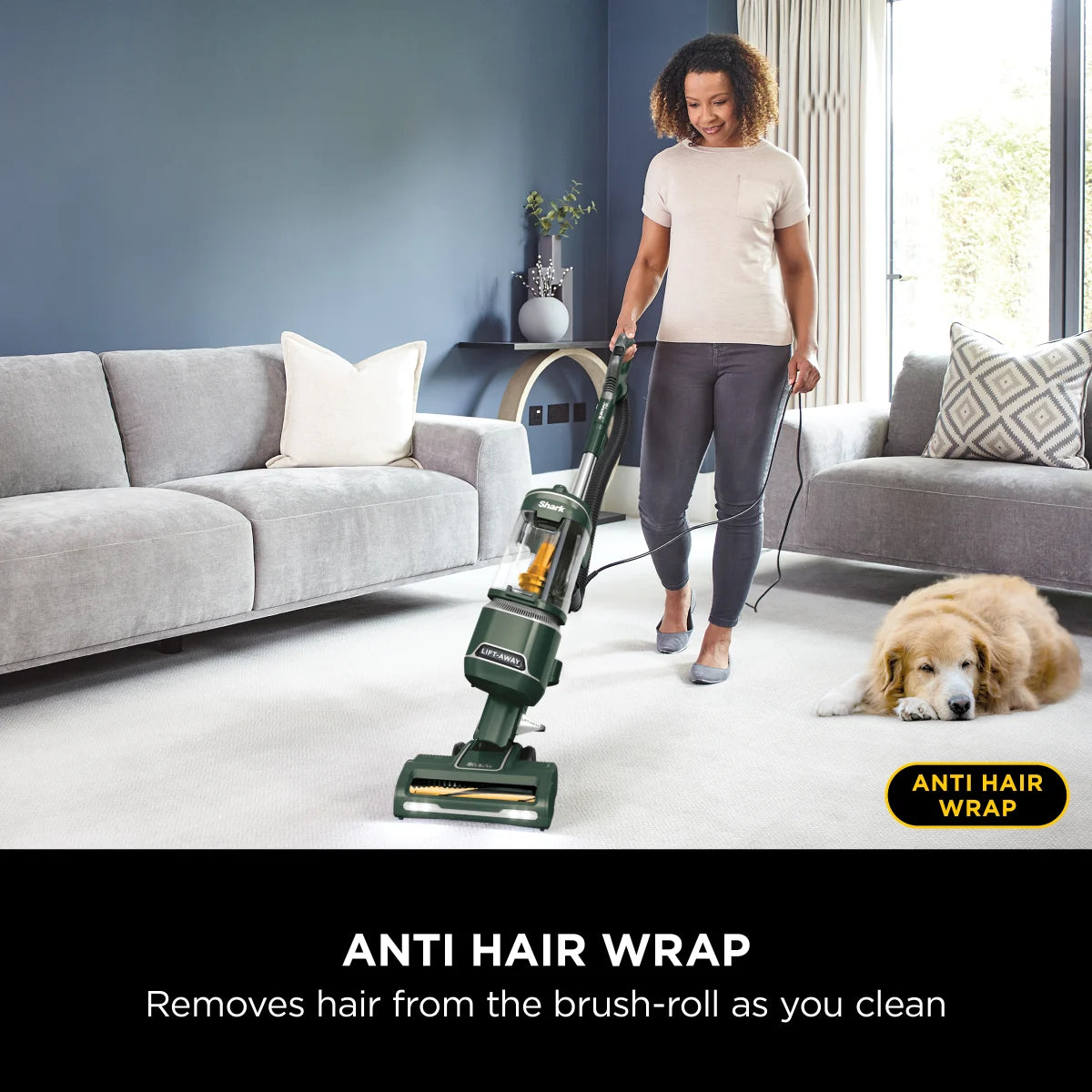 Why hair wraps around an upright vacuum brush