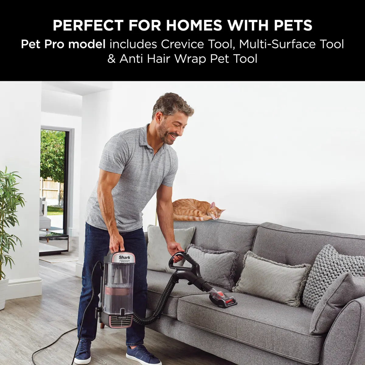 Shark Stratos Pet Pro Anti Hair Wrap Plus Anti-Odour Upright Vacuum [NZ860UKT]