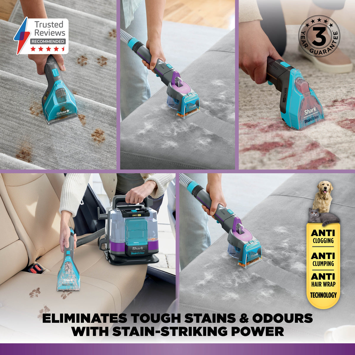 Shark StainStriker HairPro Stain & Spot Cleaner - Copper - PX250UKTC