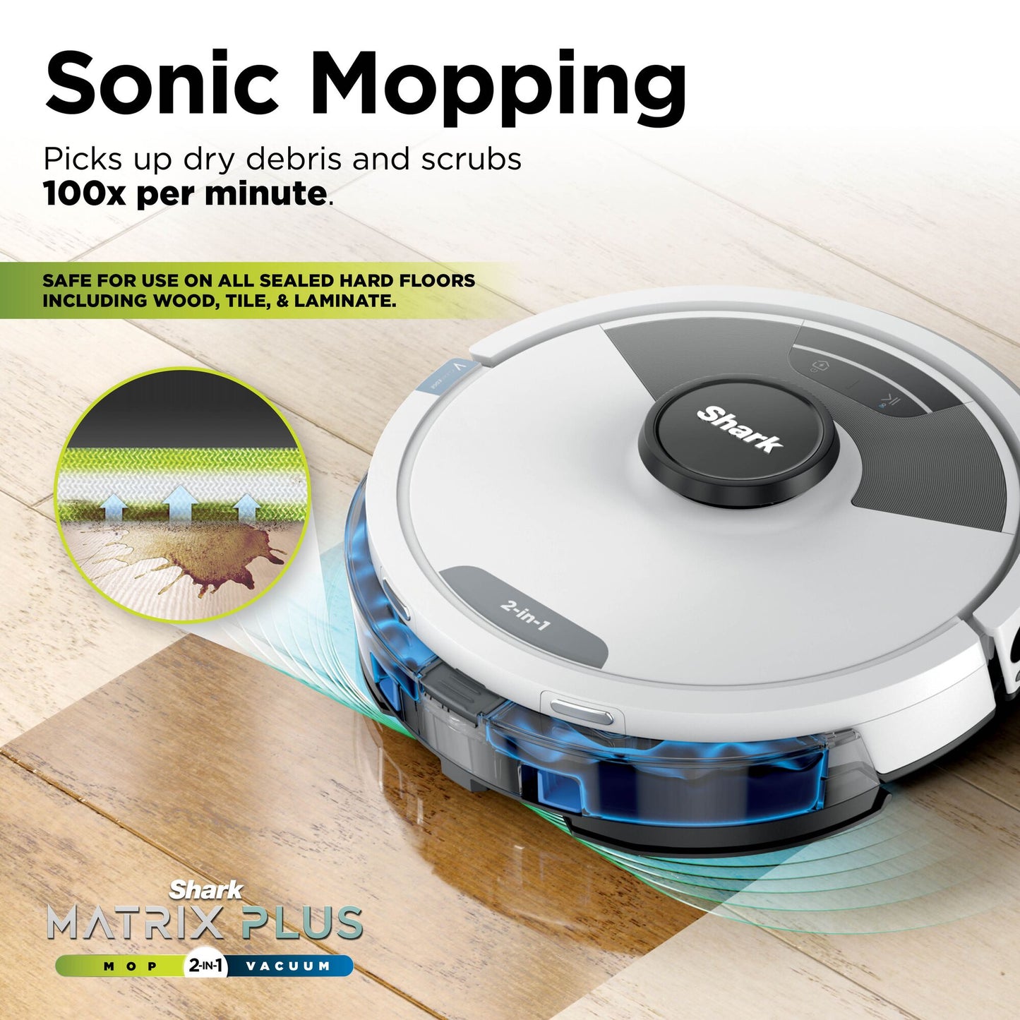 Shark Matrix Plus 2-in-1 Robot Vacuum & Mop White RV2620WDUKWH