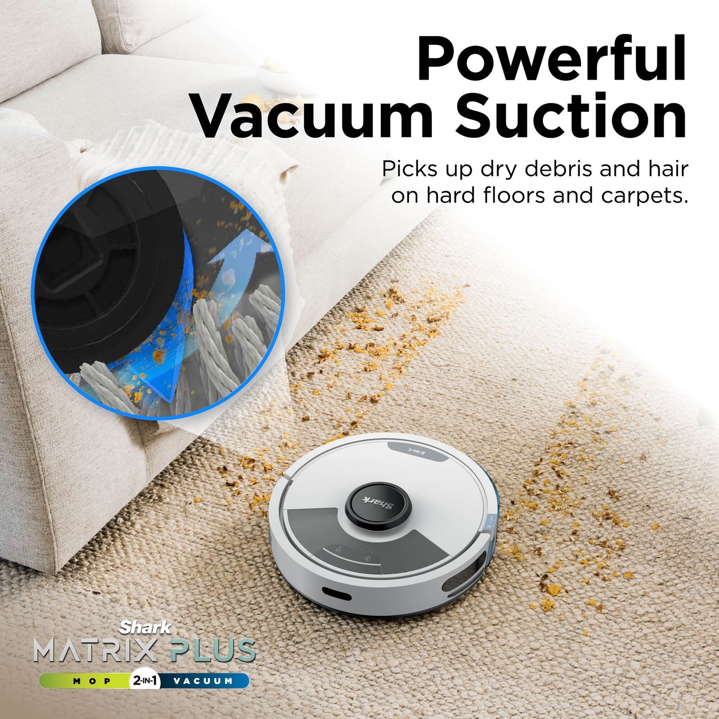 Shark Matrix Plus 2-in-1 Robot Vacuum & Mop White RV2620WDUKWH