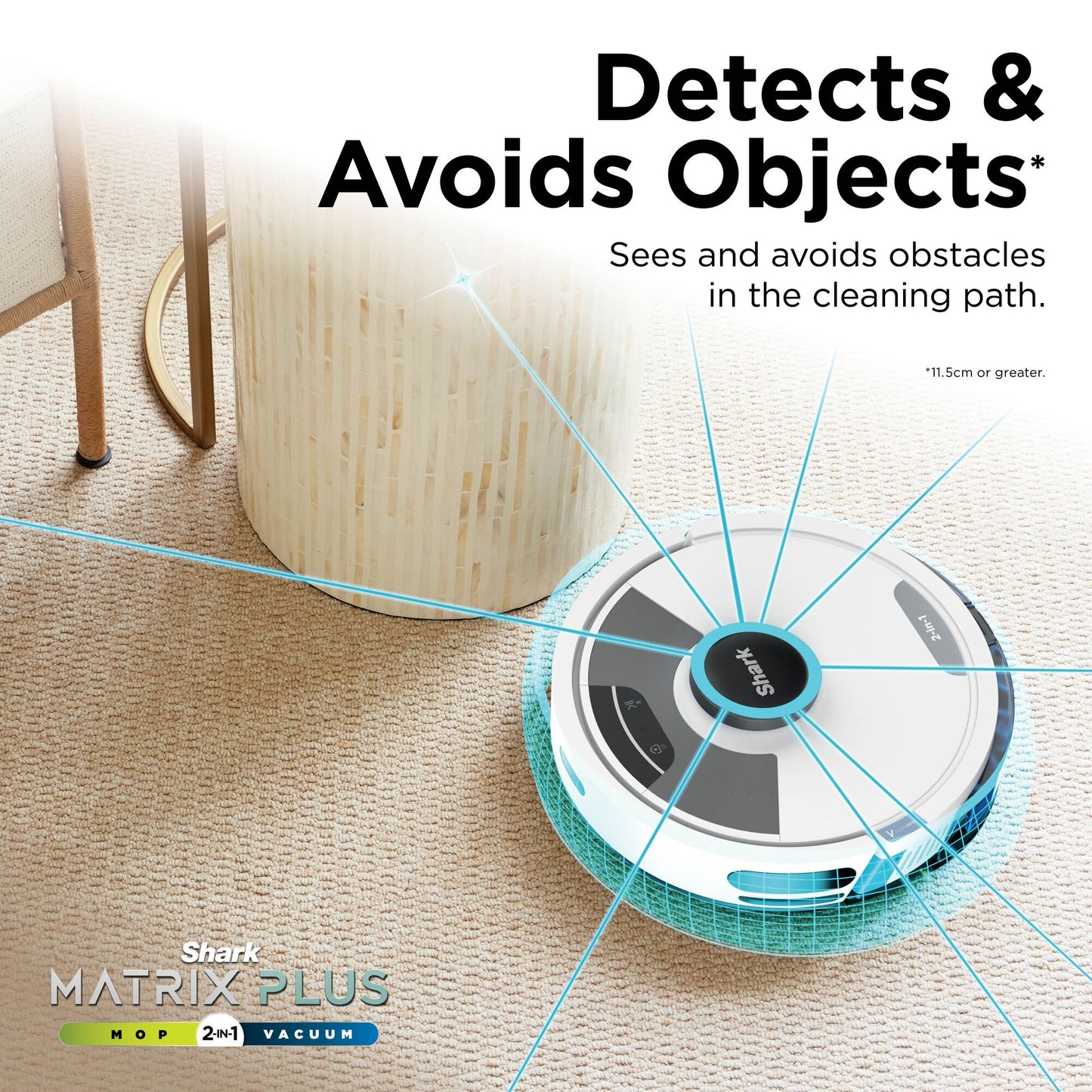 Shark Matrix Plus 2-in-1 Robot Vacuum & Mop White RV2620WDUKWH