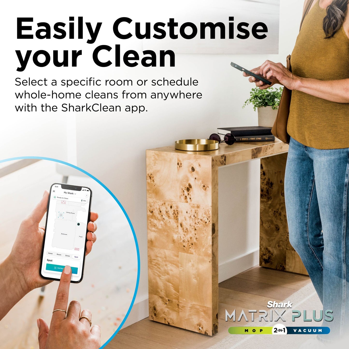 Shark Matrix Plus 2-in-1 Robot Vacuum & Mop White RV2620WDUKWH