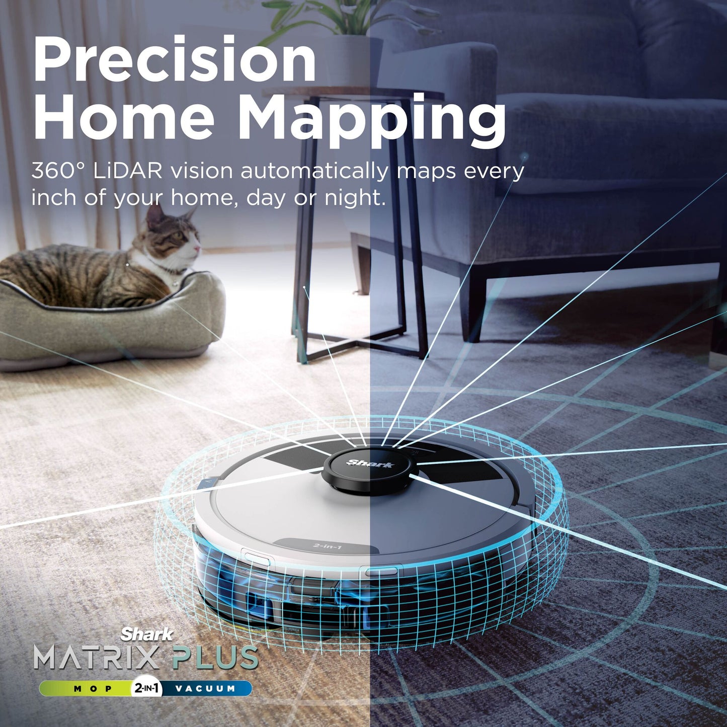 Shark Matrix Plus 2-in-1 Robot Vacuum & Mop White RV2620WDUKWH