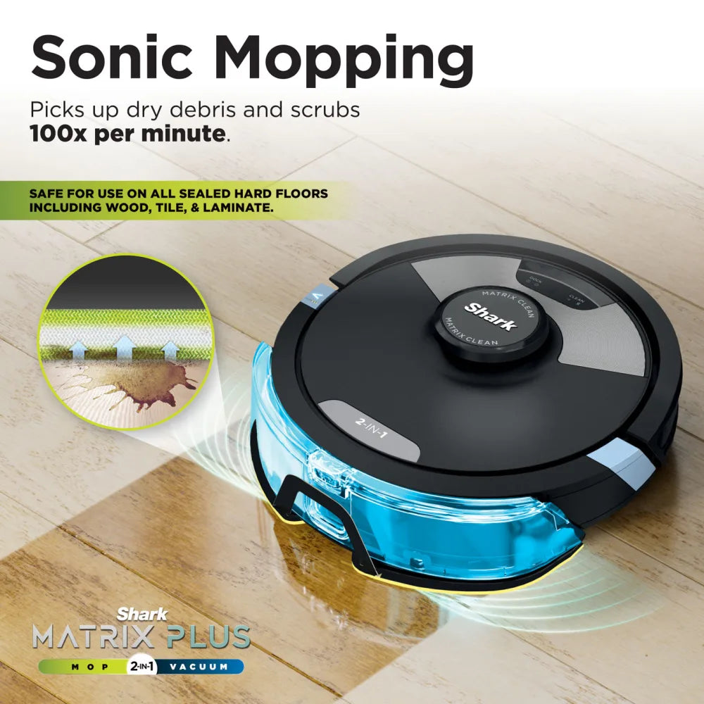 Shark Matrix Plus 2-in-1 Robot Vacuum & Mop Black RV2620WDUK