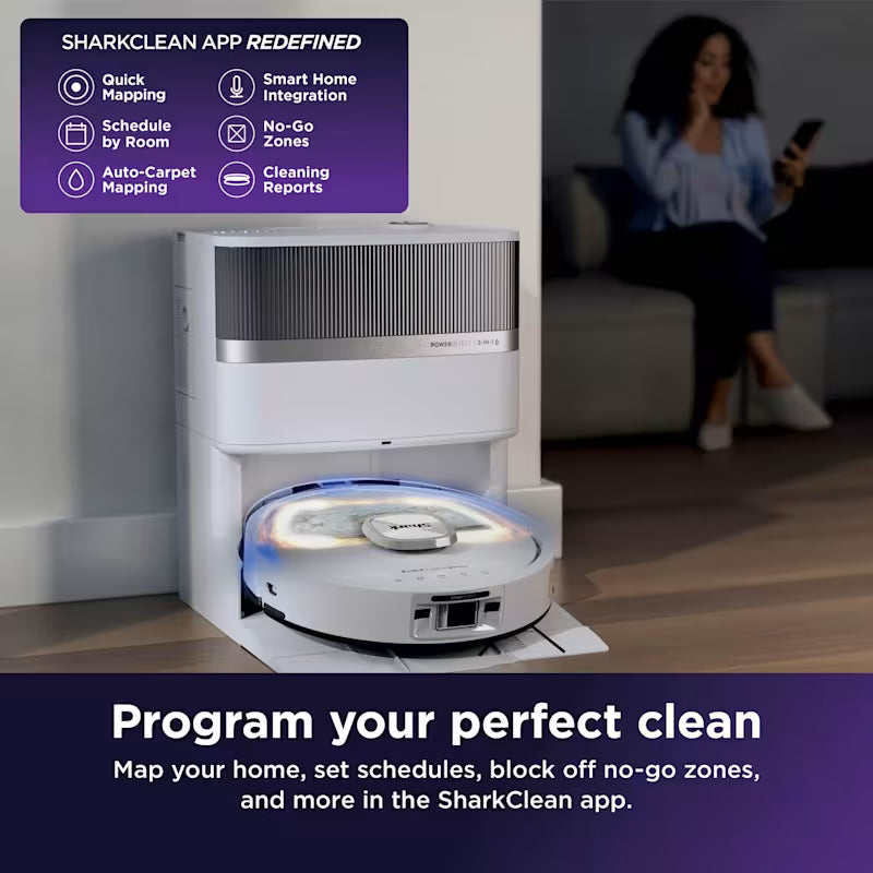 Shark PowerDetect UV Reveal 2-in-1 Vac & Mop Robot Vacuum RV3000XEUKWH