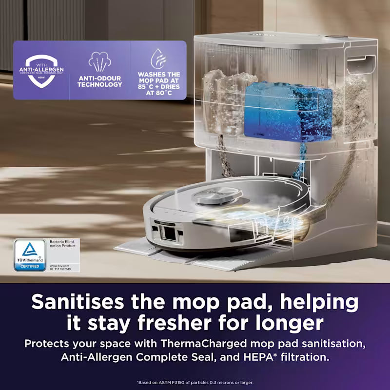 Shark PowerDetect UV Reveal 2-in-1 Vac & Mop Robot Vacuum RV3000XEUKWH