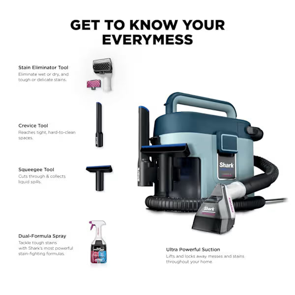 Shark EveryMess Portable 3-in-1 Stain Eliminator, Wet Vac & Dry Vac VX110UK
