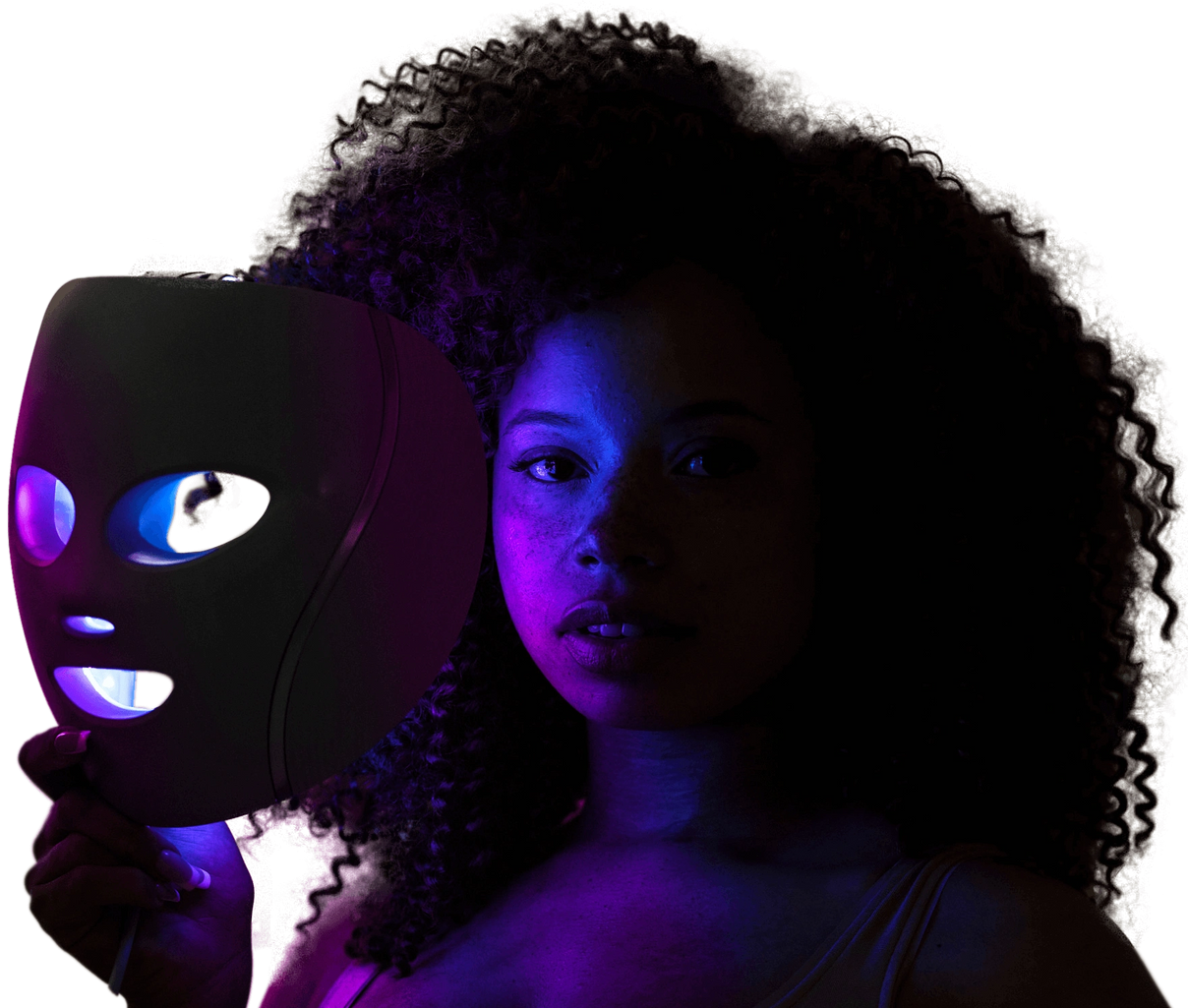 Image of CryoGlow Facial Mask Blended Blue Light Therapy mode